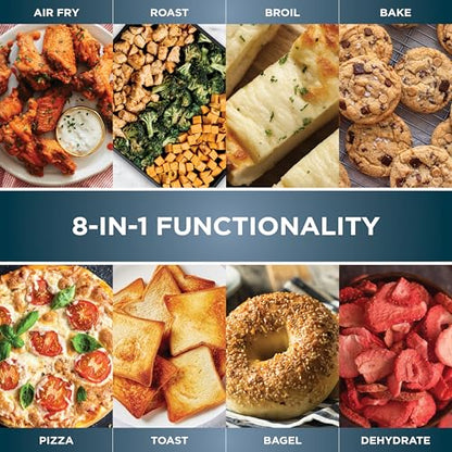 Ninja Air Fryer Toaster Oven Combo | 8-in-1 Functionality | Flip Up & Away for Storage Space | Air Fry Basket, Sheet Pan, Wire Rack & Removable Crumb Tray |1800 Watt | Stainless Steel | SP151