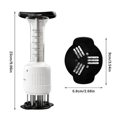 Meat Tenderizer Injector, 90ml Sauces Enhancer Injector with 30 Stainless Steel Needle, Marinade Injector Cook Kitchen Tool for BBQ/Turkey/Fish/Brisket/Pork/Chicken