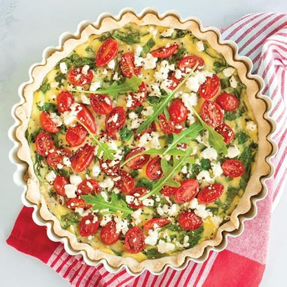 Nordic Ware Formed Quiche Tart Pan, 7.5 Cup, Aurora Green