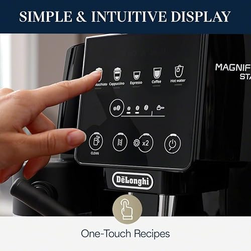 De'Longhi Magnifica Start Automatic Espresso Machine with Auto Milk Frother & Built in Grinder - 5 One-Touch Recipes, Easy-to-Clean, Home Barista Coffee Maker for Lattes, Cappuccino, Iced Coffee