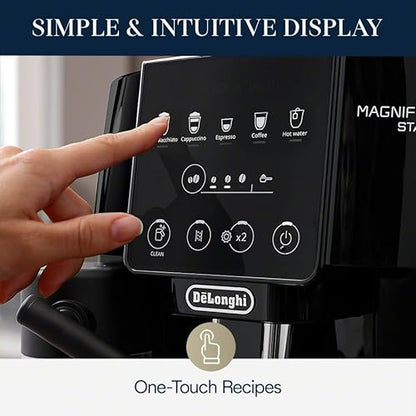 De'Longhi Magnifica Start Automatic Espresso Machine with Auto Milk Frother & Built in Grinder - 5 One-Touch Recipes, Easy-to-Clean, Home Barista Coffee Maker for Lattes, Cappuccino, Iced Coffee