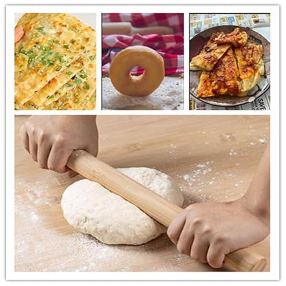 XBLDMJY Long Rolling Pin， Baking Dough Roller for Pizza, Pie, Pasta, Bread, Pastry,Noodles(27.16×1.38inch/69×3.5cm)