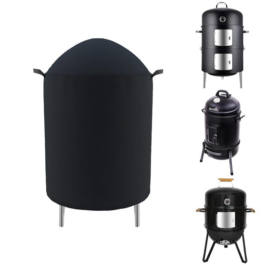 Outdoor Round Smoker Cover Fits Realcook Realcook 17" Smoker, Char-Broil 16" Bullet Smoker, Cuisinart COS-116 Vertical Charcoal Smoker,Joyagrill 17-1/2" Smoker Grill (22" D x 30" H)