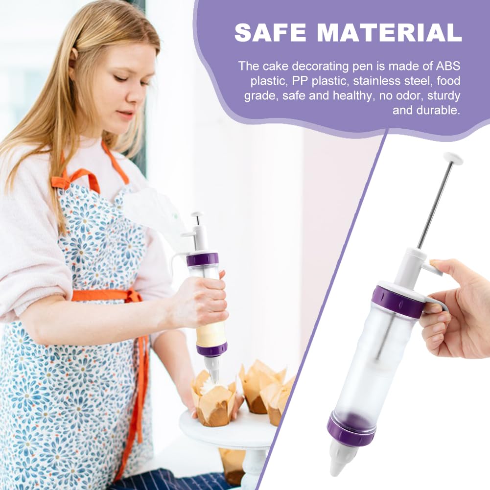 Dessert Decorating Set, Cupcake Frosting Filling Injector, with 7 Icing Nozzles, 3 Cream Scrapers Piping Nozzles Kits, for Cake Cookie Baking