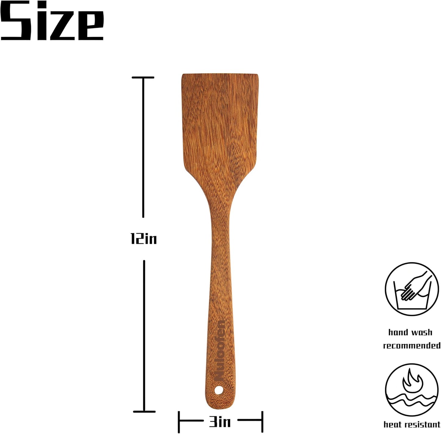Wood Spatula for Cooking Wooden Kitchen Utensils for Nonstick Cookware Fried Spatulas Wooden Spatula Flat Turner for Baking Mixing Scraping Solid Turner Cooking Utensils Kitchen Accessories Tools