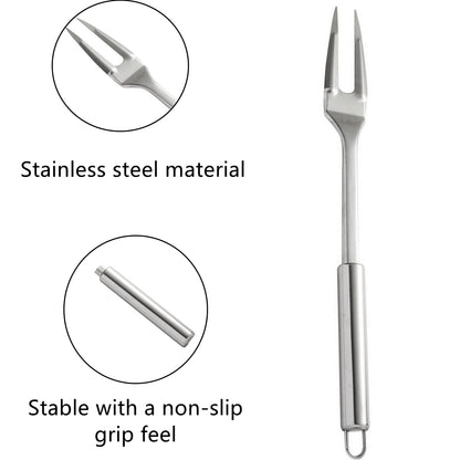 FJYXCHENXM Stainless Steel Carving Fork for Meat, 2 Pieces Meat Forks with Long Heat-Resistant Handle for Grilling, Cooking, Servin, Serving, 13 Inch