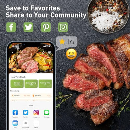 KitchenBoss WiFi Sous Vide Cooker: Ultra-quiet Sous Vide Machine Built-in TFT Color Display Recipes, 1100W Sous Vide Immersion Circulator Accurate Temp Waterproof Magnetic Knob APP Control, Silver