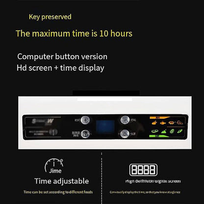 Home Vacuum Tumbler Marinating Machine, 7L Electric Automatic Pickling Barrel, HD Digital Screen 10 Hours Timer, Quick Marinator for Hamburger Meat, Turkey, Beef, Pork, Bacon, Vegetables