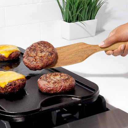 Wooden Cooking Utensils, Wooden Spatulas Set As Seen On TV, AOOSY 5 Pcs Natural Acacia Wood Spurtle Kitchen Tools Utensil Set Heat Resistant Non Stick Wood Cookware, Slotted Spatula for Stirring