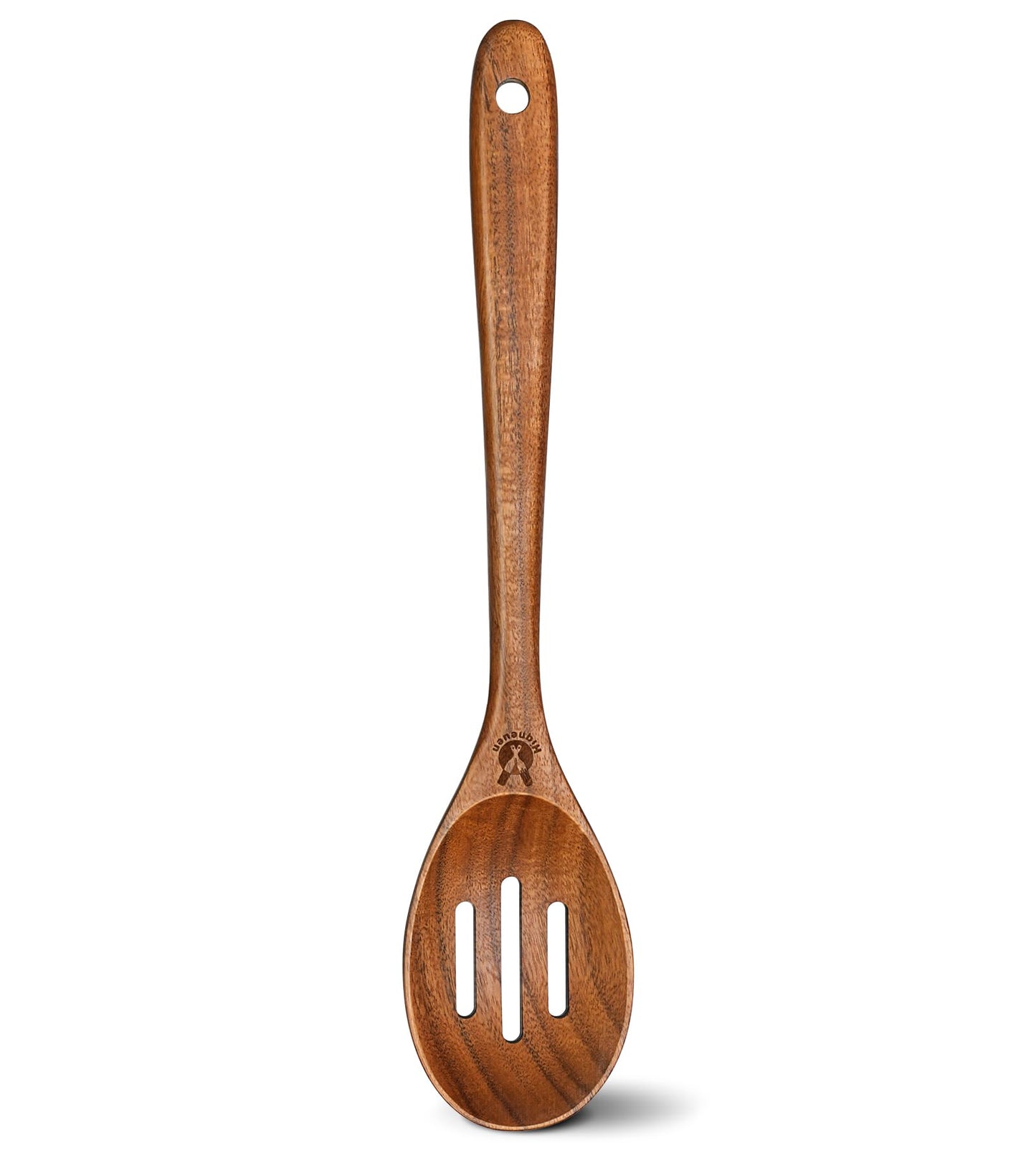 Wooden Slotted Spoons for Cooking, Good Grips Large Wooden Slotted Spoon, Natural Premium Teak Spoons Spatula, Heat Resistant Cooking Utensils for Nonstick Cookware, Serving and Mixing