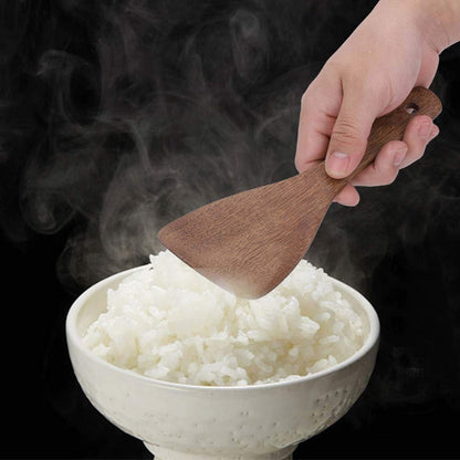 Kodrily Flat Wooden Spatula for Cooking, Wide Wood Spatula, Portable Wood Turner, Fried Rice Turner Utensils, Kitchen Cooking Tool for Steak Frying and Flipping, 8.66 x 2.95in