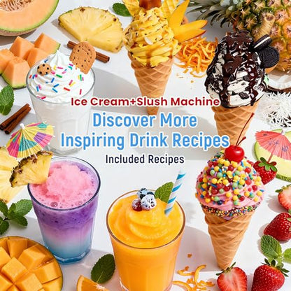 Slushie Machine, 85OZ Ice Cream Maker, Smart Frozen Drink Maker, 6 Presets