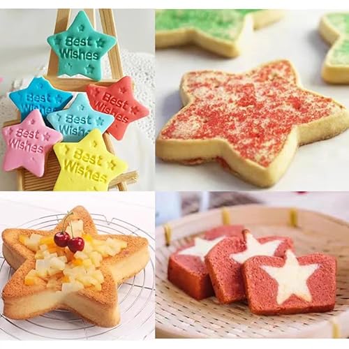 18 Pieces Metal Cookie Cutters, Stainless Steel Molds Flower Square Heart Round Star Shapes for Home Holiday Mother's Day