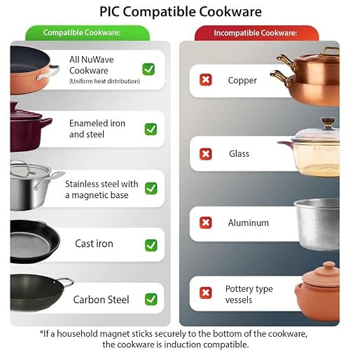 Nuwave Portable Induction Cooktop, NSF-Certified Single Electric Burner, 94 Precise Temp Range, Large 8” Heating Coil, Perfect for Professional & Commercial Settings, Shatter-Proof Glass Surface
