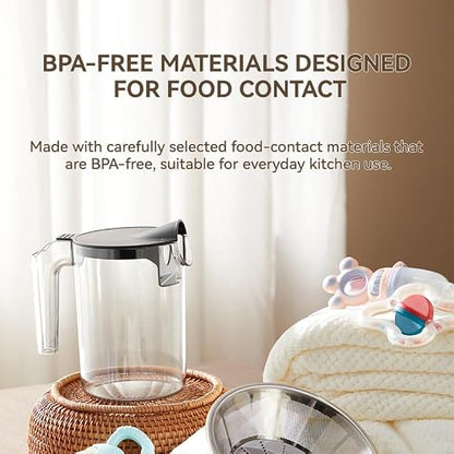TETANIOMY Centrifugal Juicer, 1250W Pure Copper Powerful Motor,Can Squeeze Sugar Cane Juice. 3.3-inch Feeding Trough, Quick Juice Extraction for Fruits and Vegetables, Easy to Clean, BPA Free