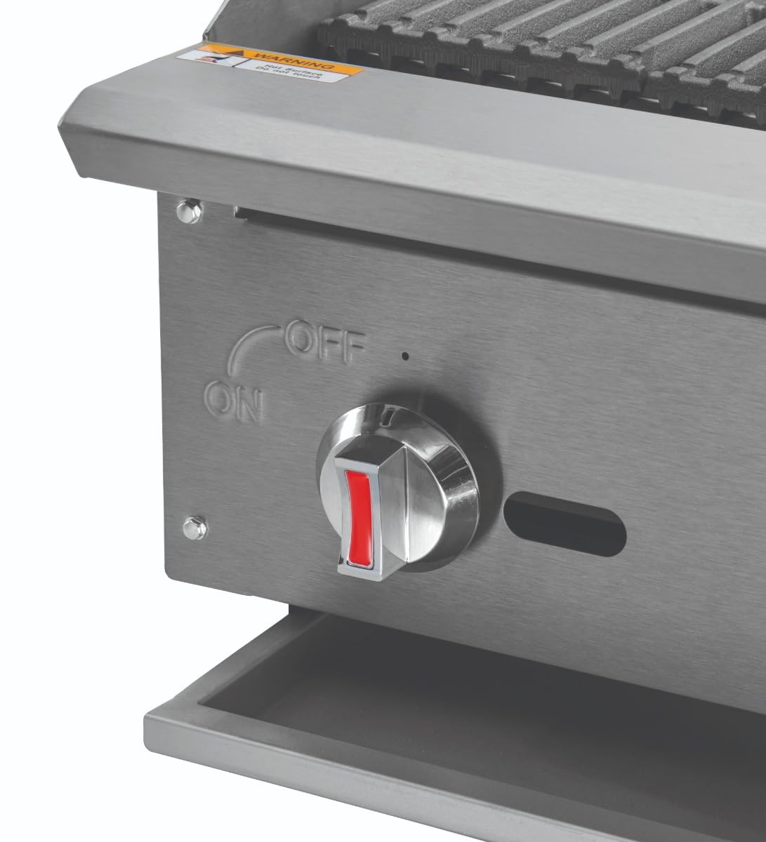 Kratos 24" Commercial Gas Charbroiler - Countertop 2-Burner Stainless Steel Grill, 70,000 BTU Output (29Y-001)