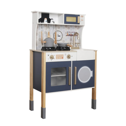 Toy Kitchen Playset for Kids, Electronic Play Stove with Light&Sounds, Pretend Play Cooking Toys Kitchen Set with Cookware Accessories,Toddlers Kitchens Toys Festival Gift for 3+ Year Old Boys Girls