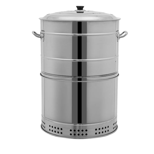 Stainless BBQ Grill Barrel, Large Portable Charcoal Grills with 50 Skewers Vertical Charcoal Smoker Grill Barrel for Outdoor Cooking and BBQ Camping Backyard 932F° (20.87 * 25.98in)