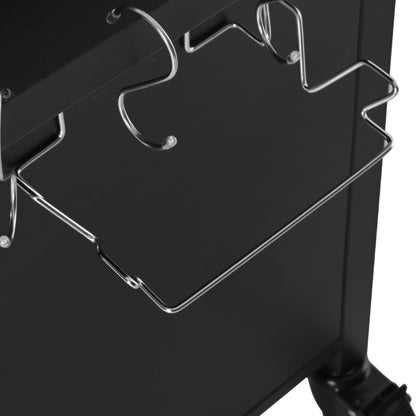 RUNNA Outdoor Kitchen Island with Sink, Metal Grill Cart Table with 304 Stainless Steel Sink, Outdoor Bar Cart Sink Station with 4 Lockable Wheels for Pizza Prep & BBQ, L 55.5" x W 20" H 36.7"