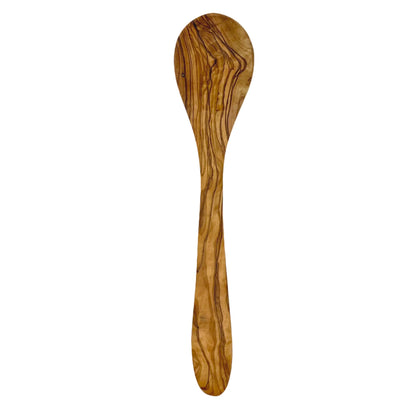 AramediA Olive Wood Spoon - Handcrafted Durable & Heat-Resistant, Perfect for Cooking, Serving, and Mixing, Eco-Friendly, Made by Tunisian Artisans (12.5" x 2.5" x 0.3")