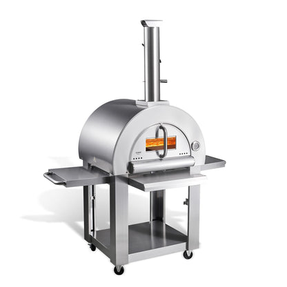 GYBER Kenya Portable 22" Outdoor Pizza Oven Stainless Steel Wood Fired Pizza Maker Grill for Backyard