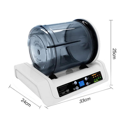 Home Vacuum Tumbler Marinating Machine, 7L Electric Automatic Pickling Barrel, HD Digital Screen 10 Hours Timer, Quick Marinator for Hamburger Meat, Turkey, Beef, Pork, Bacon, Vegetables