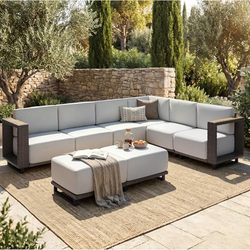 LazySunsets Patio Furniture Set with 10'' Ultra-Thick Cushions
