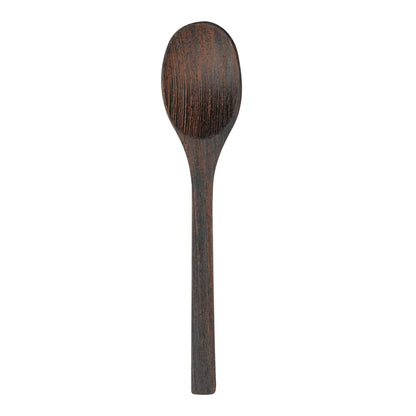 Restaurantware - Coco Casa 6.3 Inch Serving Spoon, 1 Greaseproof Wooden Spoon - Durable, Sustainable, Ebony Wood Serving Flatware, For Serving With Hot And Cold Foods