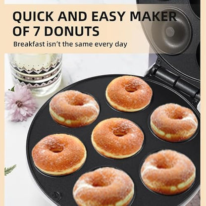 DSP Mini Donut Maker - Non-Stick, 7 Donuts, Cool-Touch