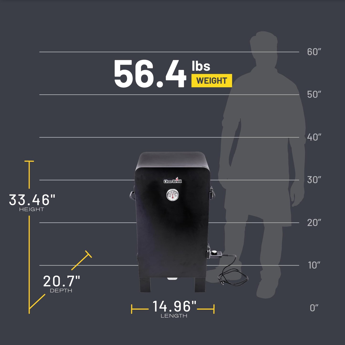 Char-Broil® Analog Electric Smoker, Black - 18202077