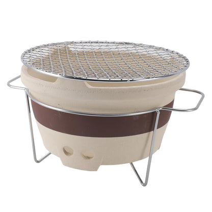 Generic Yakitori Grill, Table Top Charcoal Grill Konro Grill Korean Bbq Grill Clay Charcoal Stove Clay Grilling Tea Making Stove for Outdoor Barbecues Camping Traveling, 9.45x9.45x5.71in, #211