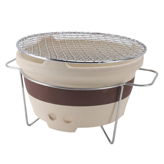 Generic Yakitori Grill, Table Top Charcoal Grill Konro Grill Korean Bbq Grill Clay Charcoal Stove Clay Grilling Tea Making Stove for Outdoor Barbecues Camping Traveling, 9.45x9.45x5.71in, #211