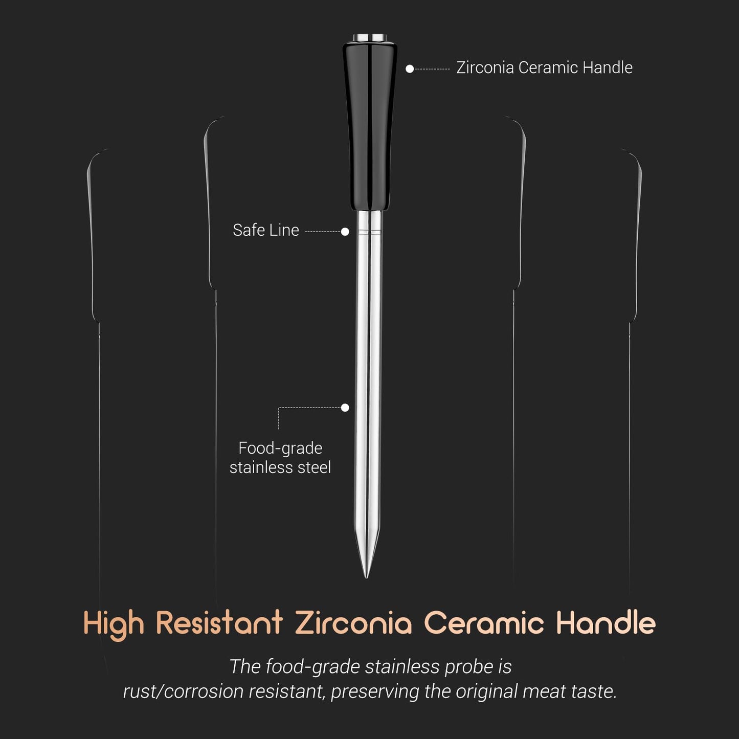 INKBIRD Meat Thermometer Wireless, Smart Bluetooth Meat Thermometer, IP67 Waterproof Wireless Meat Probe with Rechargeable Box for Outdoor Grill Smoker BBQ Rotisserie iOS & Android App