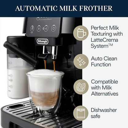 De'Longhi Magnifica Start Automatic Espresso Machine with Auto Milk Frother & Built in Grinder - 5 One-Touch Recipes, Easy-to-Clean, Home Barista Coffee Maker for Lattes, Cappuccino, Iced Coffee