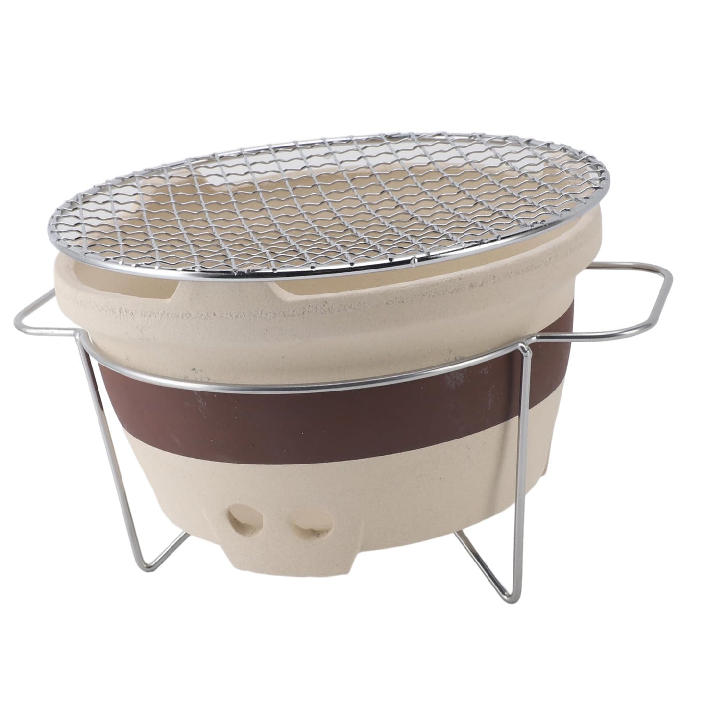 Generic Yakitori Grill, Table Top Charcoal Grill Konro Grill Korean Bbq Grill Clay Charcoal Stove Clay Grilling Tea Making Stove for Outdoor Barbecues Camping Traveling, 9.45x9.45x5.71in, #211