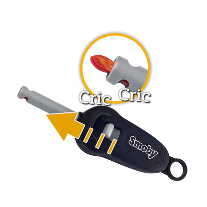 Smoby: BBQ Plancha Grill - Black, 18-Piece Accessory Playset - Realistic Cooking, Turn The Button & See Flames Appear, 19.69x14.57x28.43, Kids Age 3+