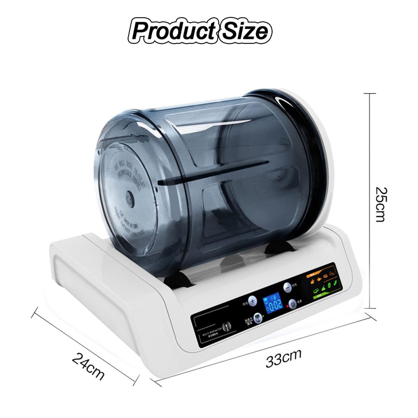 TREEYX Commercial Vacuum Tumbler Marinating Machine for Meat & Vegetable, Electric Vacuum Food Tumbling Machine Multi-Marinator for Beef Pork Mutton Chicken