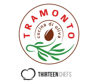 Tramanto Olive Wood Salad Server Set - 12 Inch Wooden Tongs - Rustic French Style