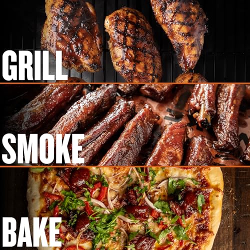 Traeger Grills Woodridge Pro Electric Wood Pellet Grill and Smoker, 970 Sq. In., Outdoor Pellet Smoker Grill with Digital Sensor and Side Shelf, Wi-FIRE Technology, Super Smoke Mode, TFB97JLH
