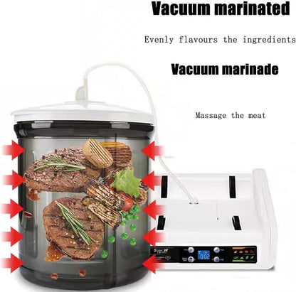 Wrobelax Commercial Vacuum Tumbler Marinating Machine for Meat&Vegetable,7l Large Capacity Pickling Barrel & 0-10h Timer Setting,for Beef Pork Mutton Chicken