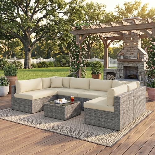 7 Pieces Outdoor Patio Furniture Set - Fit Small Spaces,Comfort,Sturdiness