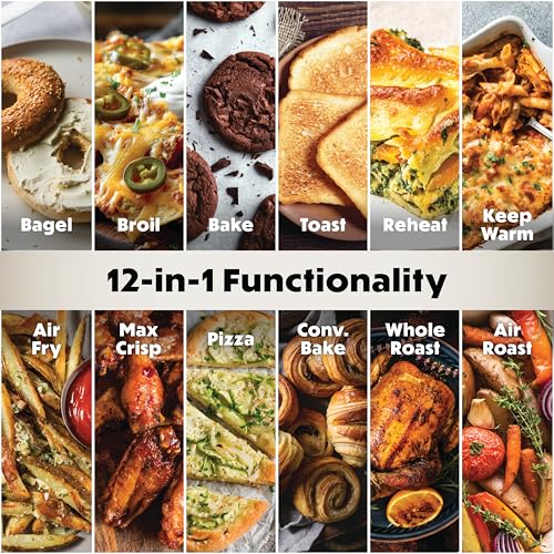 Ninja Double Oven Pro Smart XL Countertop Oven & Air Fryer | 30.2 Qt Capacity |12-in-1 Versatility with Smart Finish & DualZone Tech to Cook 2 Meals at Once | Fit up to 4.5lb Chicken | Onyx | DCT801BK