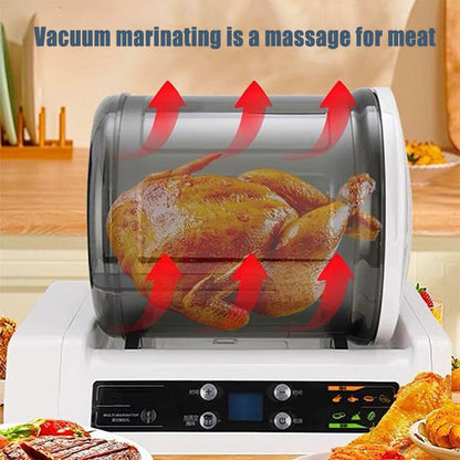 Mcamgiczin Commercial Vacuum Tumbler Marinating Machine for Meat&Vegetable,Large Capacity Pickling Barrel & 0-10h Timer Setting,Meat Tumbler Marinator,for Beef Pork Mutton
