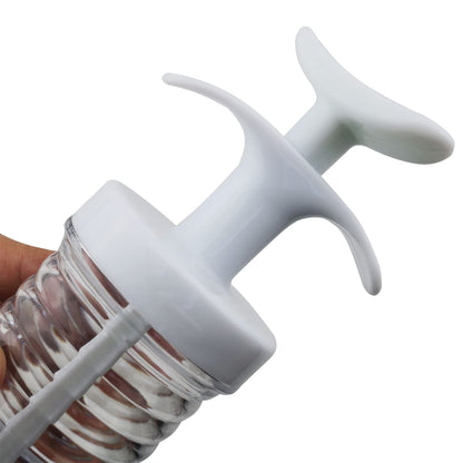 ZZHXSM Cupcake Injector Set - 1PC Plastic Cream Gun And 8pcs Cookie Pink Cake Decorative DIY Tools Tips, Pastry Syringe Extruder Kitchen Gadget Pastry Nozzles