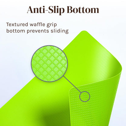 Bamboo Wood Cutting Board Set, Bamboo with 6 Color Coded Flexible Plastic Chopping Mats with Food Icons, Wooden Cutting Boards For Kitchen, Wooden Chopping Board Set Non Toxic Dishwasher Safe