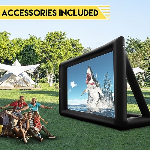 Heipigo 23ft Inflatable Projector Movie Screen Outdoor Projector Screen Portable with Air Blower Storage Bag for Backyard Movie Night, Theme Parties, Celebrations, Front/Rear Projection