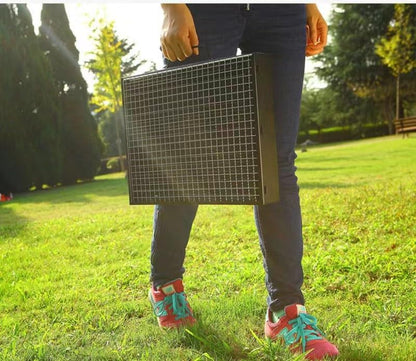 SURPZON Portable Charcoal BBQ Grill - Folding Smoker, Perfect for Camping, Picnics, Garden & Beach Parties, Black