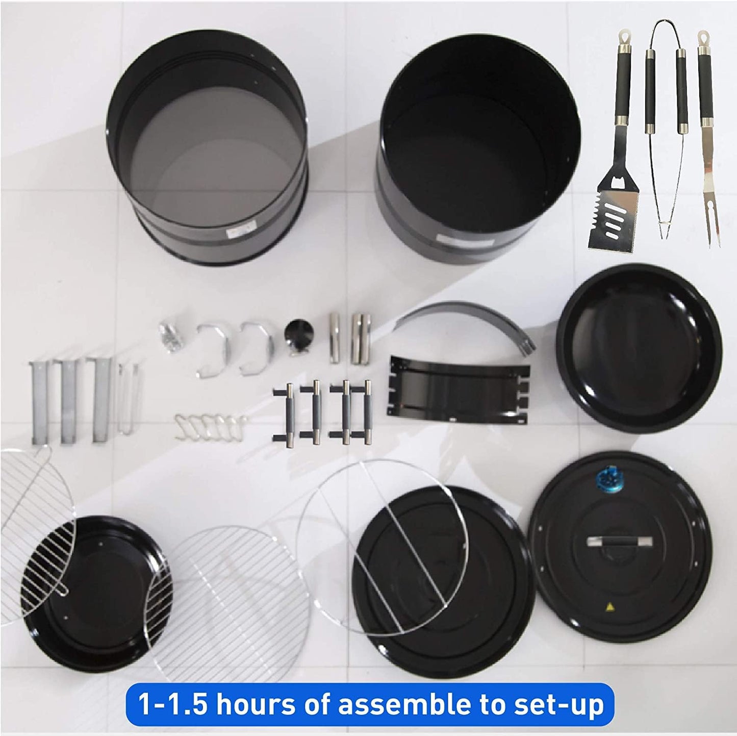 Big Bad Barrel BBQ Smoker Grill 5 in 1 Barrel can be used as a Smoker, Grill, Pizza Oven, Table and Fire Pit