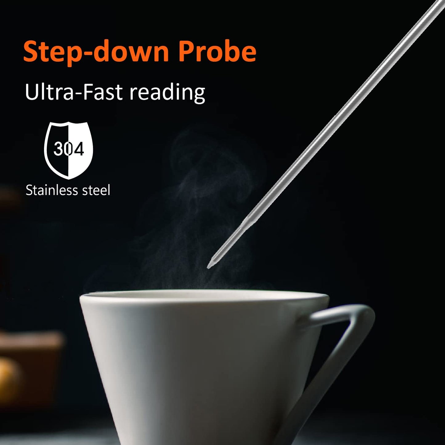 10 Inch Long Digital Candy Thermoometer with Pot Clip,Deep Fry Thermometer,Rotating Display, Best Instant Read Food Meat Thermometer for Candy Making or Deep Frying