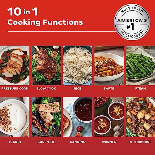 Instant Pot Pro Plus 10-in-1 Multi-Cooker, Electric Pressure Cooker, Slow Cook, Rice/Grain Cooker, Steamer, Sauté, Sous Vide, Yogurt Maker, Sterilizer, & Warmer, App With 800 Recipes, Black, 6 Quart
